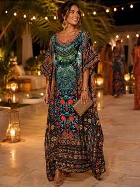 OS Shore Drive Colorful Boho Kaftan